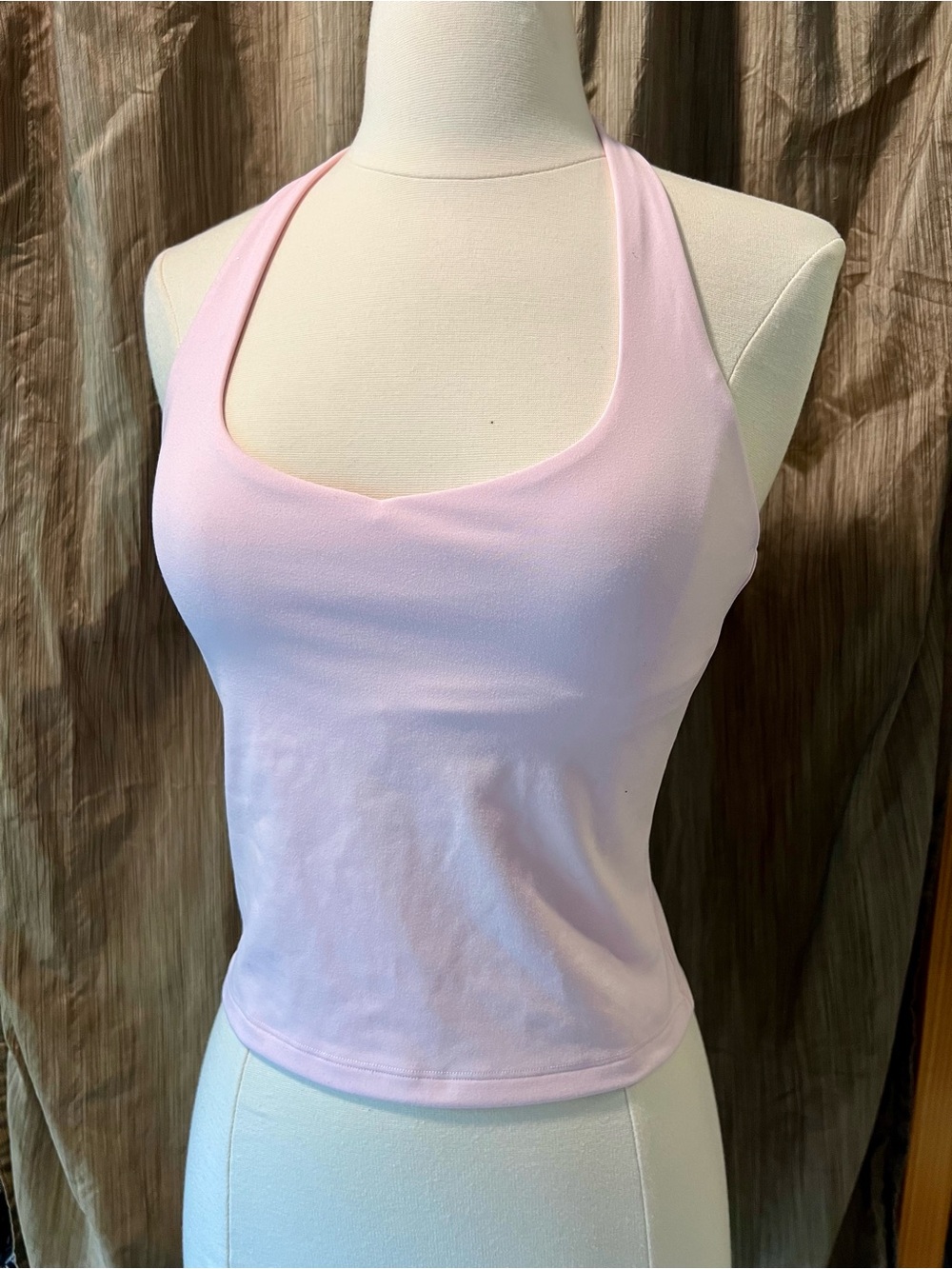 White Fox Boutique Pale Pink Halter Tank Top size S